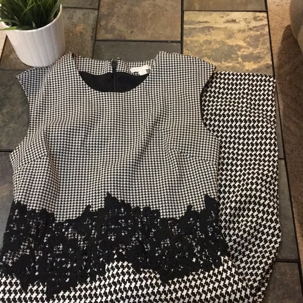 New York and company black and white dress sz M
